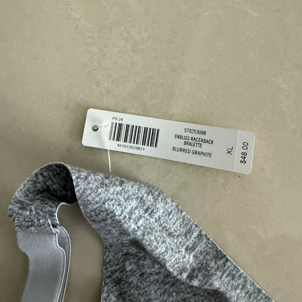 Soma Racerback Bralette NWT - Blurred Graphite - Size XL - Picture 4 of 6